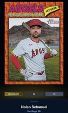 26 Topps Bunt DIGITAL Heritage Color Of The Year LEGENDARY Nolan Schanuel