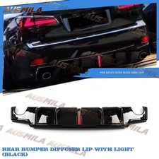 Rear Bumper Diffuser Lip Body Kit W Light For Lexus Is250 Is350 2006-2013 Black Rear Bumper Diffuser Lip Body Kit W Light For Lexus Is250 Is350 2006-2013 Black