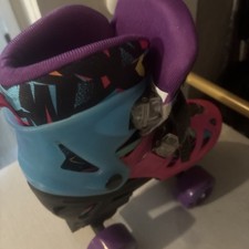 Roller Derby Trac Star Adjustable Skates for Kids, Beginners Black/Pink