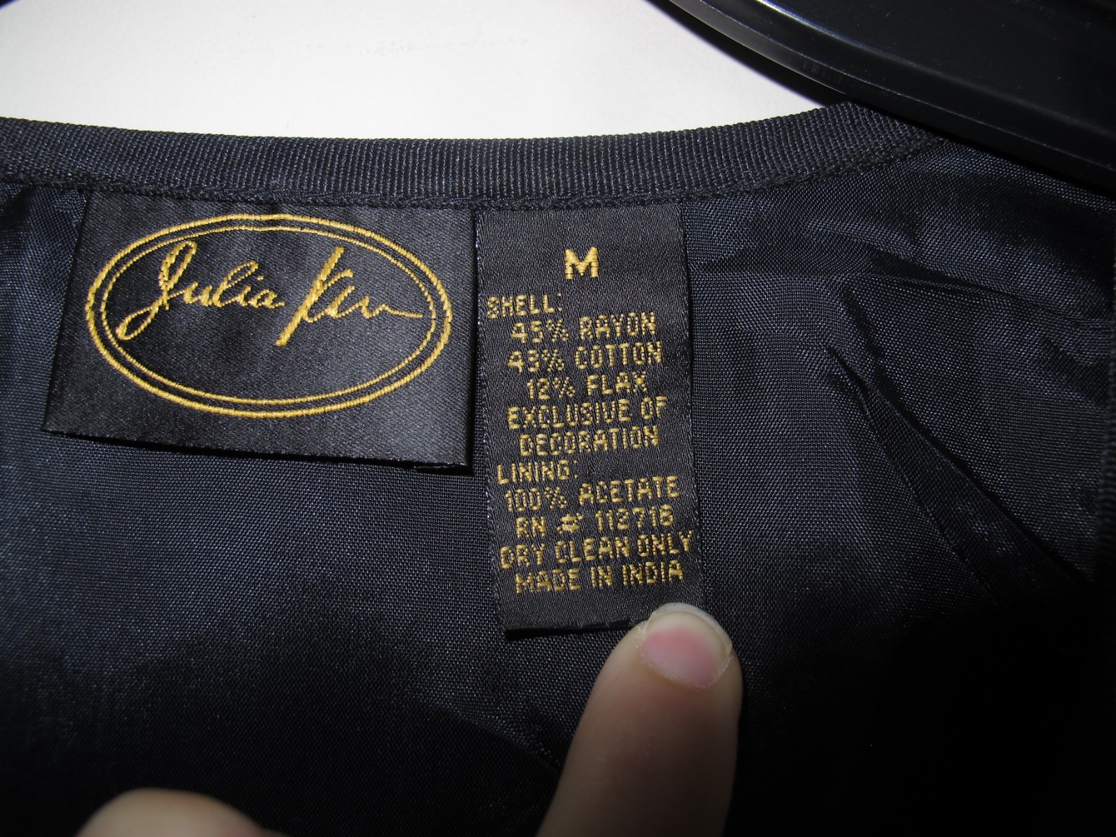 Julia Kin Patchwork Jacket Women's Size M Blue Gr… - image 3