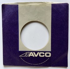 Avco Records Company Paper Sleeve 45 RPM Vinyl White Block Logo Purple