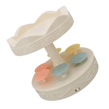 Présentoir à cupcakes rotatif automatique 6 plateaux 2 niveaux une clé contrôlée