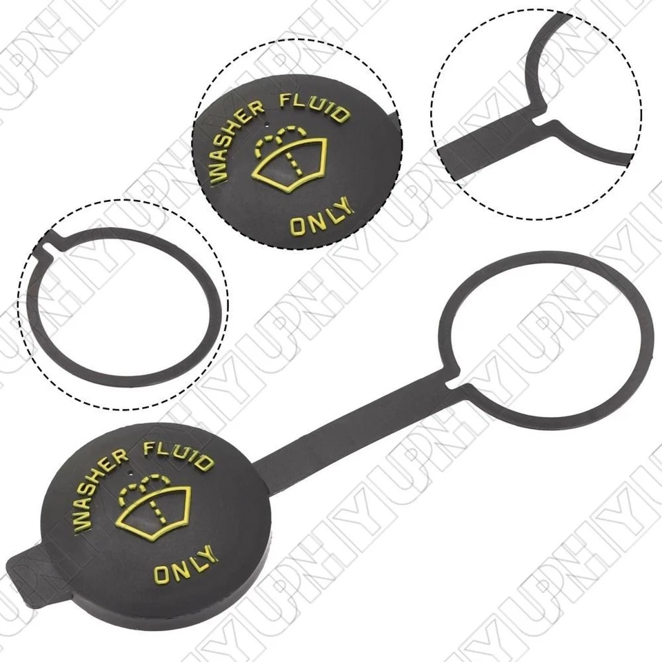 Windshield Washer Fluid Reservoir Tank Cover Cap For Ford F150/250 E150 Mustang - Image 3 of 4