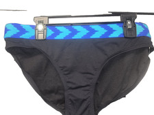 BELOW  WHOLESALE Women's Black / Blue Bikini Bottoms Medium  WE COMBINE SHIPPING