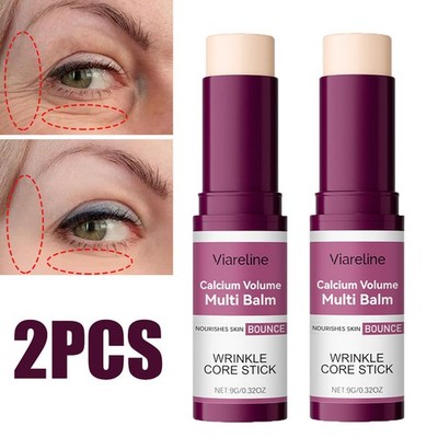 2Pcs Calcium Volume Multi Balm Anti Wrinkle Core Stick Collagen Moisturing Stick