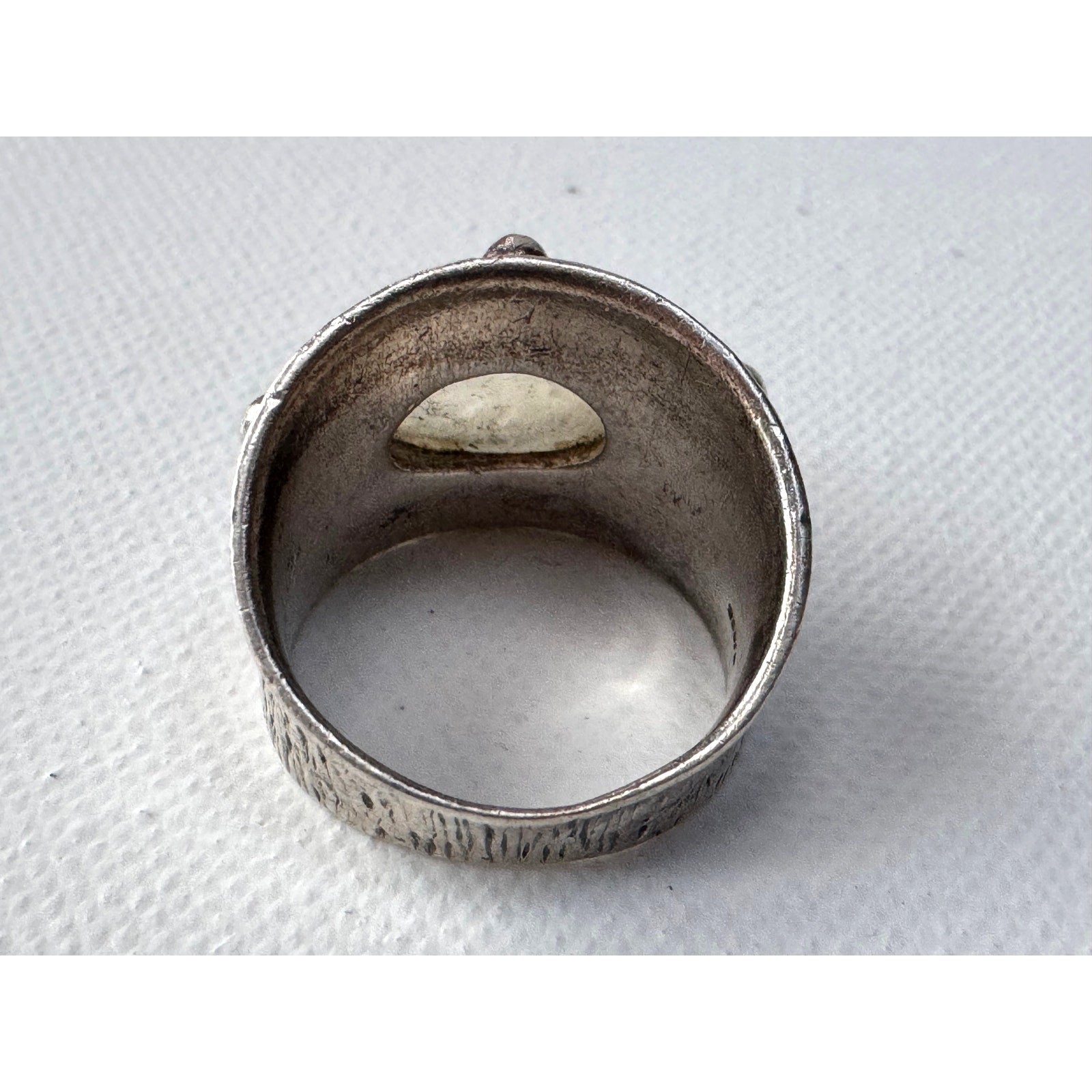 Moonstone Sterling Silver Statement Ring, Size 10 - image 6