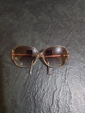 Vintage BerDel Shirley Gold Translucent Oval Sunglasses BROWNCOGNAC FRAMES ONLY