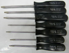 Snap-on 7pc Black Hard Handle Torx Screwdriver Set T8-t30 Sstx Series Snap-on 7pc Black Hard Handle Torx Screwdriver Set T8-t30 Sstx Series