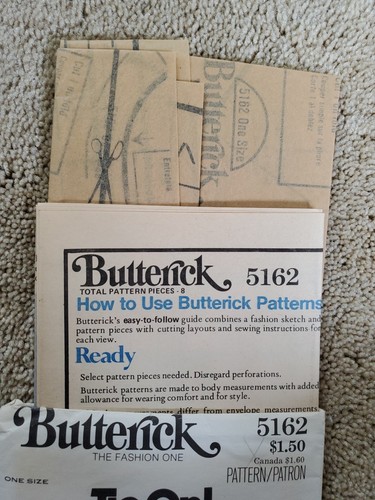 Vest Top Applique Tie On Butterick 5162 Sewing Pattern VTG Sandwich Board Easy - Picture 3 of 3