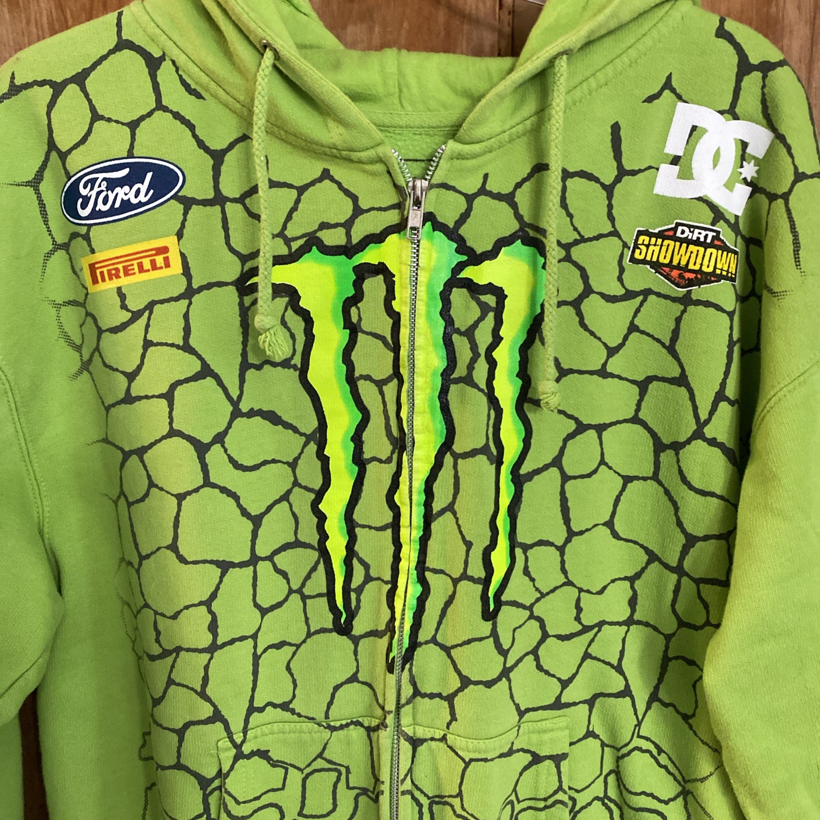 DC Monster Energy Ken Block 43 Hoodie Logos Lime Gree… - Gem
