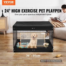 NEW Dog Playpen, 4 Pcs 24 x 36 in Panels Foldable Metal Pet Exercise Pen, Dog F