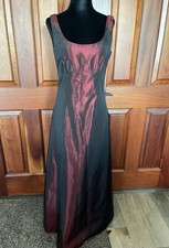 Kay Unger Iridescent Sleeveless Taffeta Long Gown Dress Mother Of Bride Sz 4