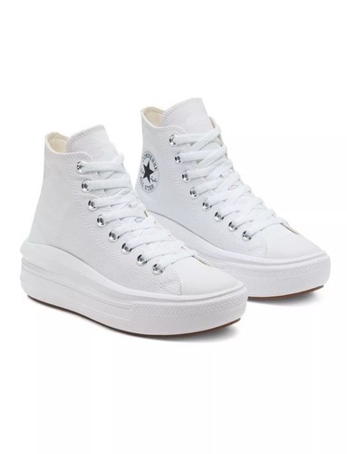 Converse All Stars - White - Chuck Taylor All Star Move Platform Womens 7 - Picture 2 of 5