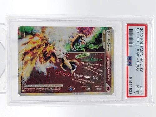 HO-OH LEGEND 2010 POKEMON HEART GOLD SOUL SILVER HOLO #112 PSA 9 Q0895