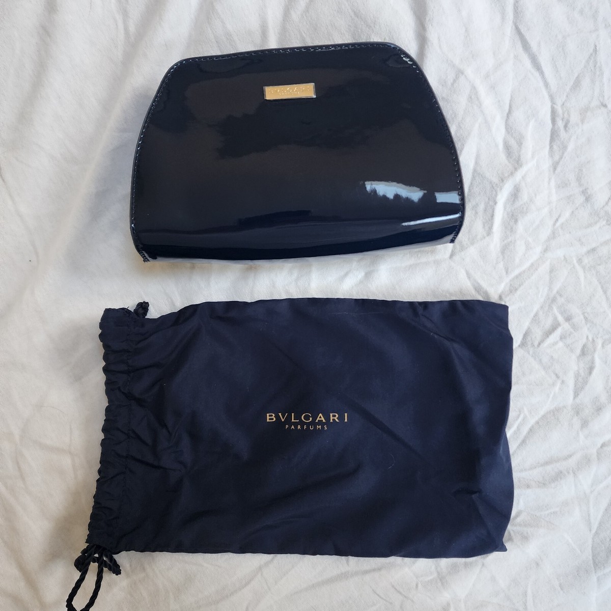 BVLGARI パフューム ポーチ BVLGARI PARFUMS MAKEUP BAG BLUE WITH SPRAKLE WITH PACKING