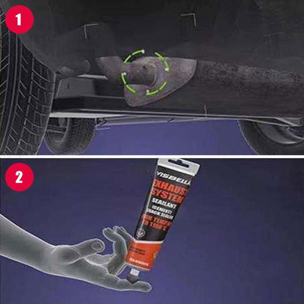 Car Exhaust Pipe Repair Glue Cement Filler High Temperature Silicone