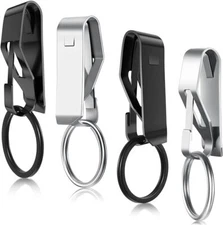 4 Pieces Belt Key Clip Key Holder Belt Security Metal Key Clip for Belt Belt
