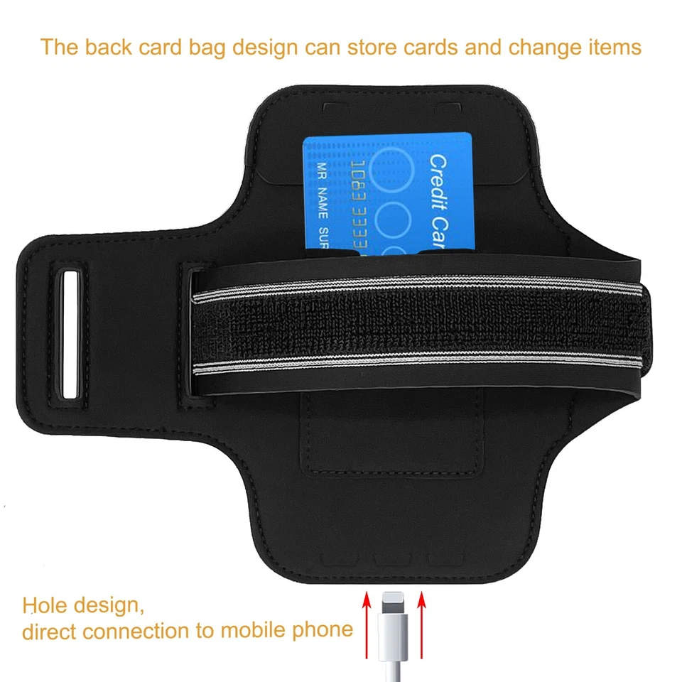 Universal Men Women Arm Bands with Elastic Strap for Jogging Walking Gym Workout - Image 3 of 4