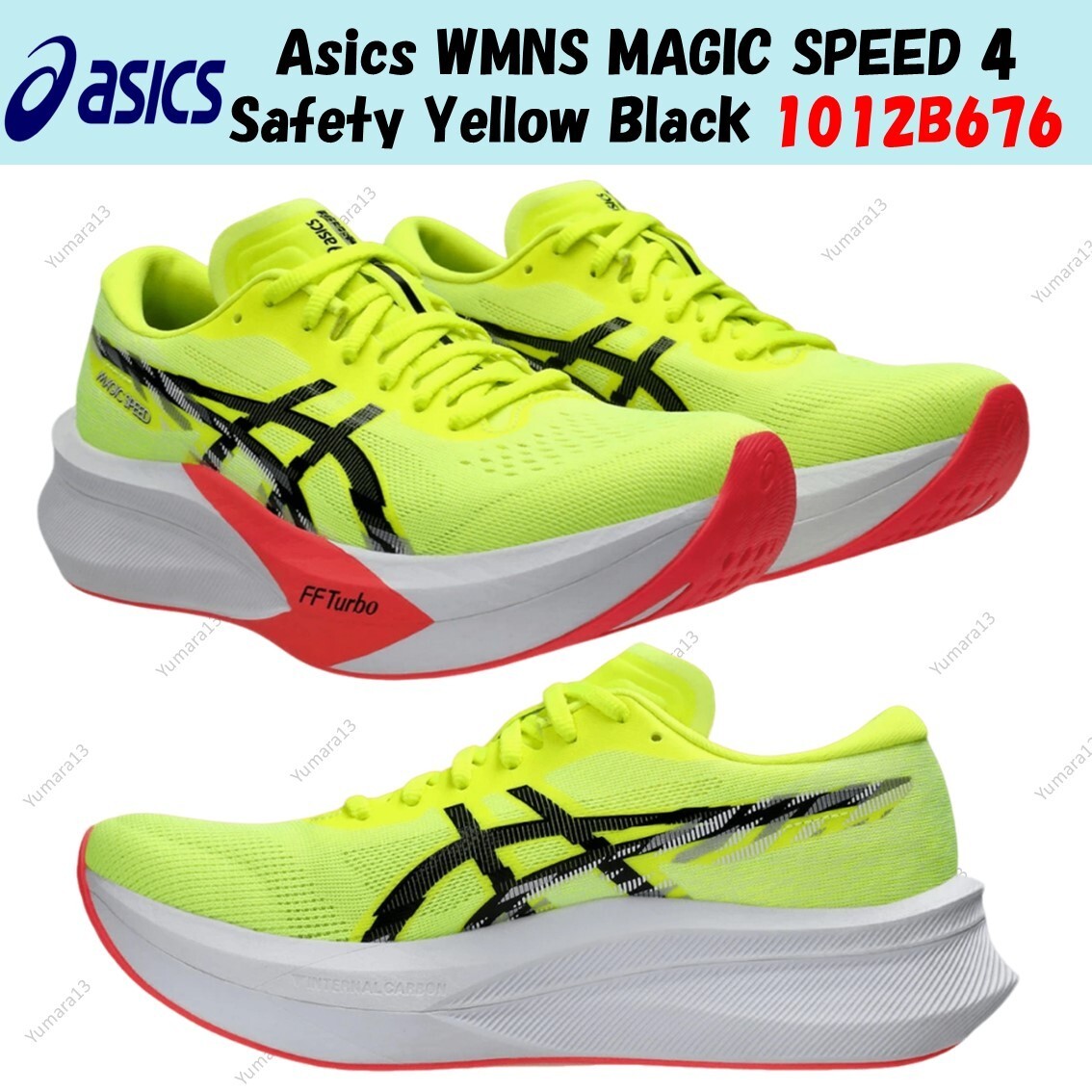 Asics WMNS MAGIC SPEED 4 Safety Yellow Black 1012B676