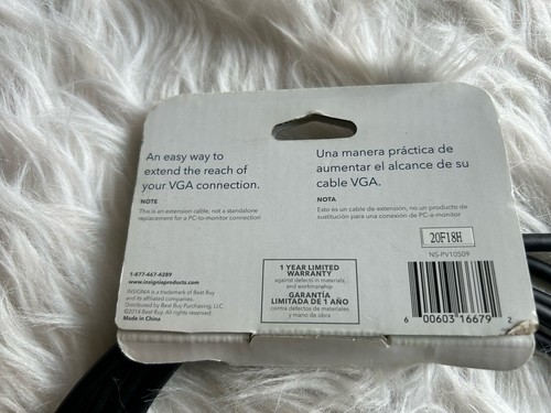 Insignia NS-PV10509 10' PC Monitor Extension Cable Black - Picture 4 of 4