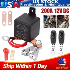Dual Wireless Car Remote Battery Disconnect Relay Kill Master Cut-off Switch 12V