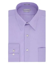 Van Heusen Fitted Wrinkle Free Poplin Long Sleeve Dress Shirt 20F8331, Lavender