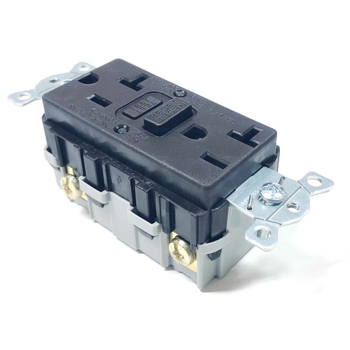 GFRST20 Hubbell GFCI Commercial Self Test Receptacle (Brown) 20A, 125V - Picture 4 of 7