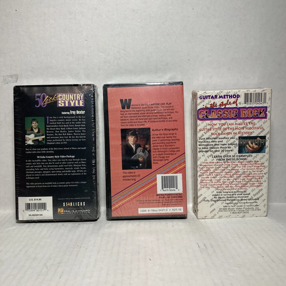 VTG Guitar Instructional Video Classic Rock Bottleneck Blues Country VHS Lot - Image 2 of 4