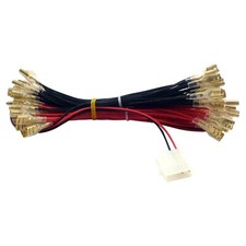 Insulated 5v LED Wiring Loom Kit for 32 Illuminated Arcade Buttons MAME, JAMMA