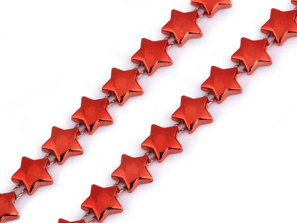 Borte mit Sternenperlen Breit 10 mm breit Polyester Plast Kunststoff Sterne
