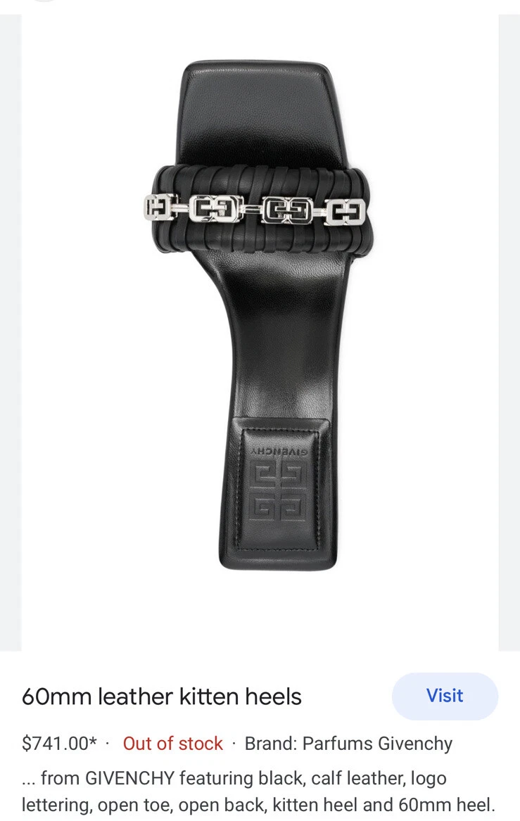 Givenchy 60 mm tacchi da gattino in pelle nuovi taglia 5 euro 35 5 realizzati in