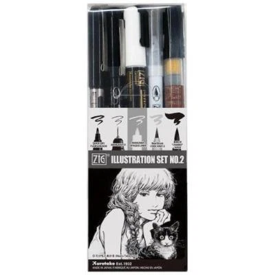 Kuretake ZIG Illustration Pens Set No.2 - 5pcs