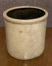 Vintage Stoneware Crock Small Approx 7 1/2” Farmhouse Country Decor Primitive