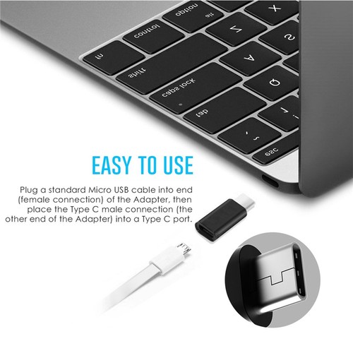 MICRO-B to MICRO-C TYPE usb reversible pin plug charger 2x/4x adapters connector - Picture 3 of 39