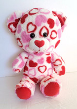 Build A Bear Plush Valentine BABW Bear Stuffed Animal 18" Red Pink Hearts 2013