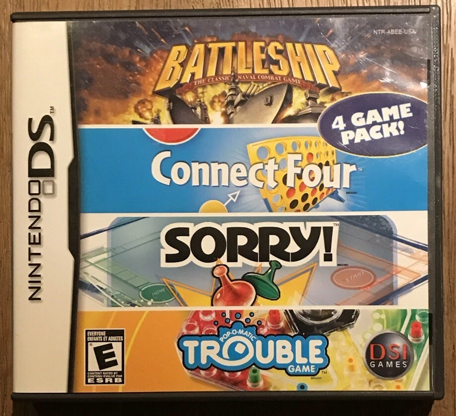 Battleship/Connect Four/Sorry!/Trouble Nintendo Video Games for