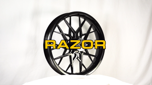 16X3.5 RAZOR MAG WHEEL BLACK FOR HARLEY SOFTAIL SPORTSTER DYNA FRONT PRODIGY - Video 1 of 1