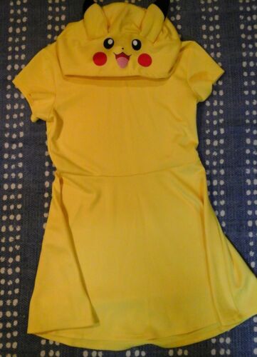 Pokemon Pikachu feminino vestido amarelo, fantasia cosplay, vestido de  festa halloween, original, Páscoa, adulto, verão