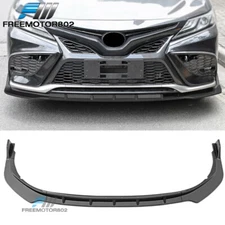 Fits 21-24 Toyota Camry SE Matte Black PP 3PCS Front Bumper Lip Spoiler Splitter