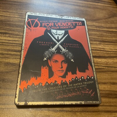 V FOR VENDETTA STEELBOOK TWO DISC SPECIAL EDITION ALAN MOORE DVD