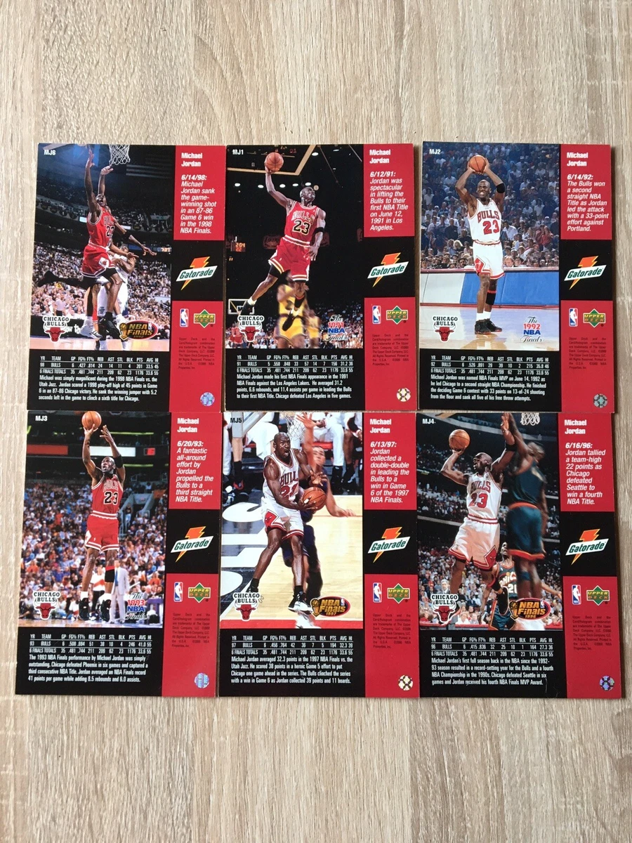 Michael Jordan Upper Deck Large Card Set - 6 Cards | eBay