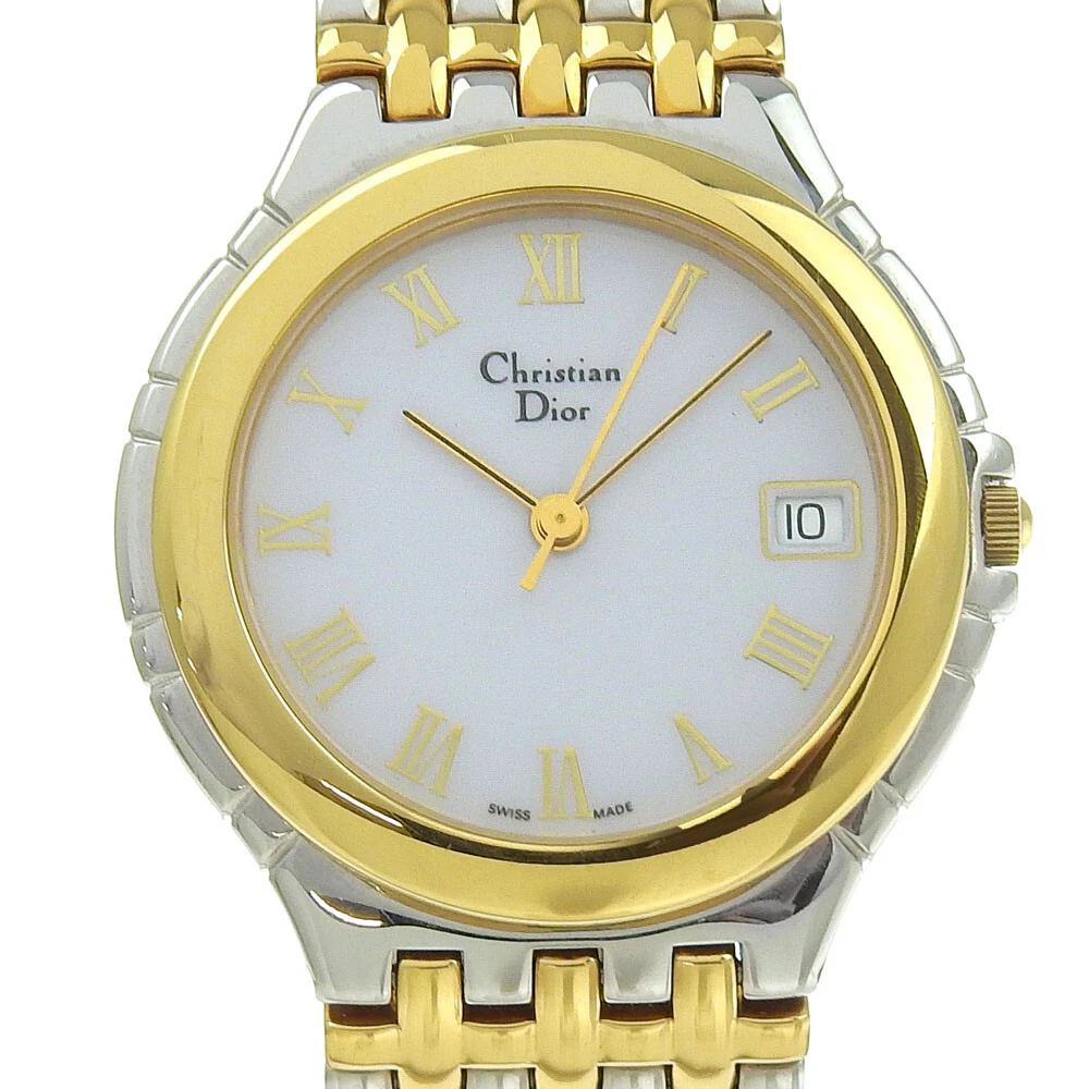Dior 3023 combination Watches WhiteDial Stainless Steel/Plated Gold Quartz...