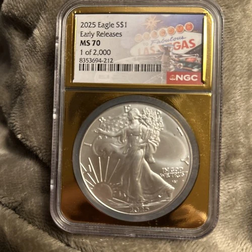 2025 American Silver Eagle Early Releases NGC MS70 1 Of 2000