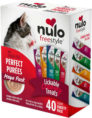 Freestyle Lickable Cat Treats - Perfect Purées Variety Pack, Squeezable Grain-Fr