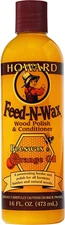 Howard Products Beeswax Wood Polish & Conditioner, Feed-N-Wax for Wood Furniture