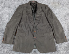 Sheplers Blazer Mens 44R Brown Western Suede Look Sport Coat Jacket Made USA
