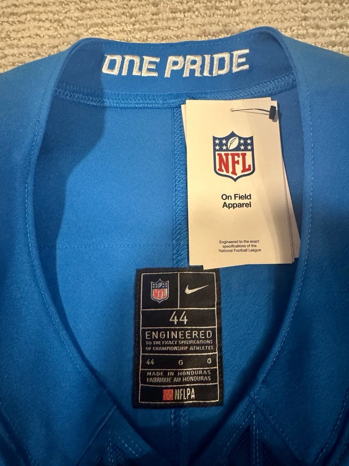 Authentic Aidan Hutchinson Detroit Lions Nike Vapor Fuse Elite Jersey Size 44/L - Image 3 of 3