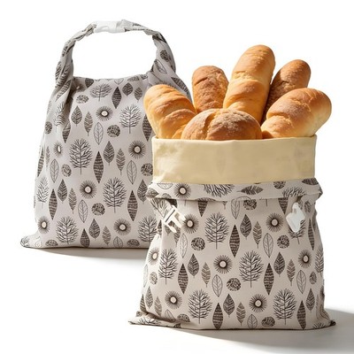 Bliimi 2Pcs Reusable Beeswax Bread Bags for Homemade Bread - Beeswax Lined Li...
