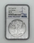 2019 $1 American Silver Eagle NGC MS70 Early Releases