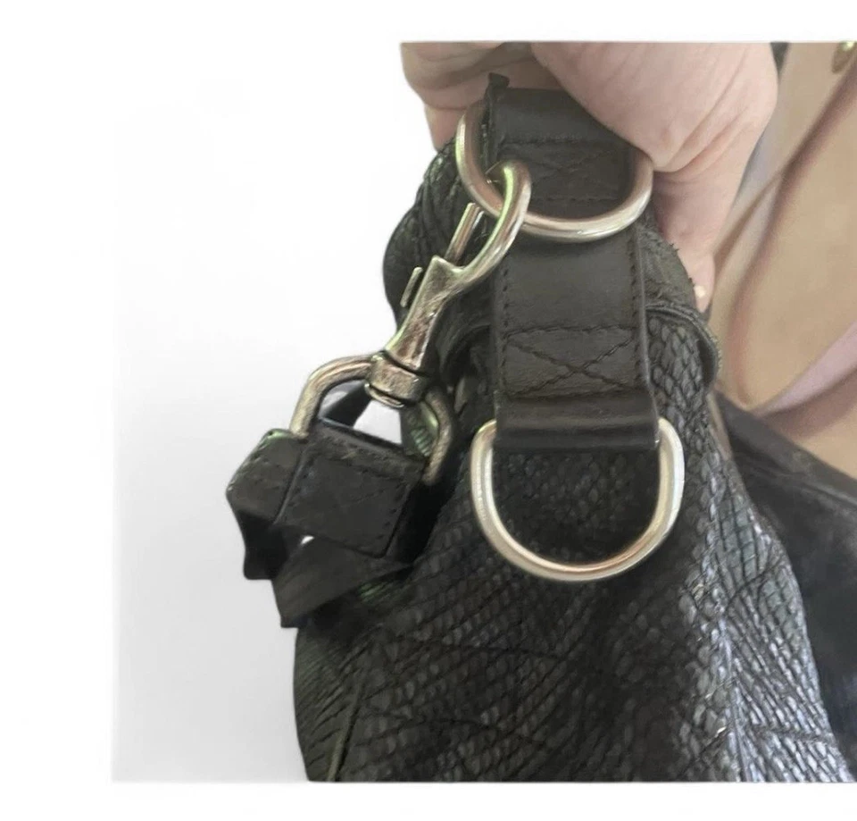 CHRISTIAN DIOR Limited Edition Quilted Cannage Black Phython Snakeskin Bag - Image 4 of 4